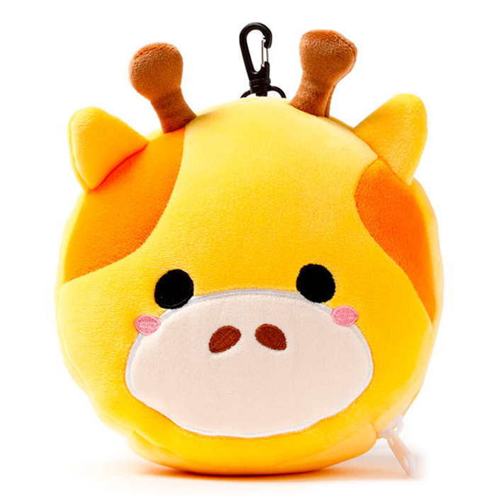 PUCKATOR Masque de voyage en forme de girafe avec coussin intégré 17x14x9 cm - 95% Polyester, 5% Spandex