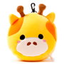 PUCKATOR Masque de voyage en forme de girafe avec coussin intégré 17x14x9 cm - 95% Polyester, 5% Spandex