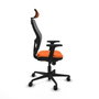 Piqueras y Crespo Chaise de Bureau avec Appui-tête 2D036N2 Orange