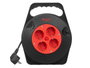 Argon Câble électrique enroulable 5 mètres 4 prises 2300W 24 x 25,2 x 9 cm Noir/Rouge (Set de 6)