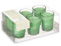 Acorde Lot de 6 bougies en verre parfum jasmin 16x6x11 cm vert (Set de 12)