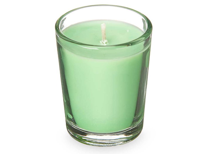 Acorde Lot de 6 bougies en verre parfum jasmin 16x6x11 cm vert (Set de 12)