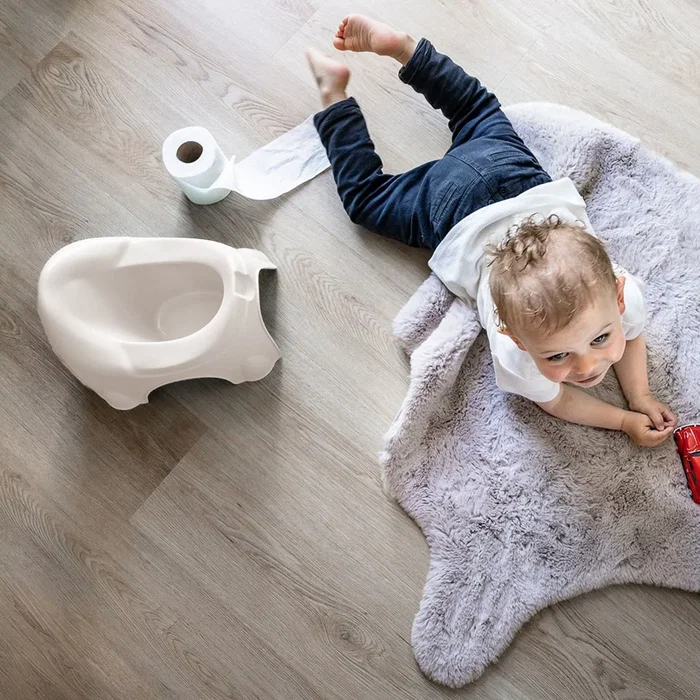 Thermobaby - Pot d'apprentissage Initio - Blanc Crème - Apprentissage de la propreté ergonomique et stable pour bébé
