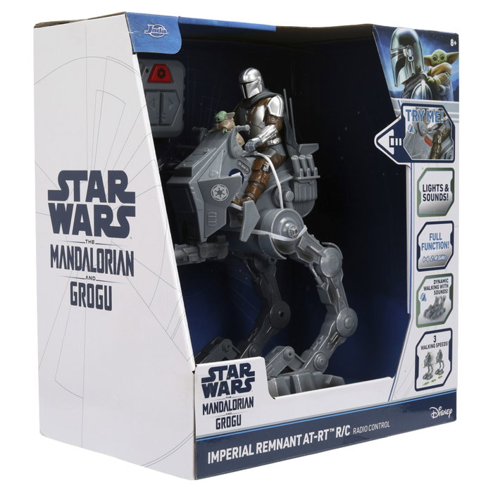 Jada Toys Star Wars AT-RT Imperial Remnant Walker 33 cm avec Mandalorien et Grogu