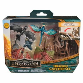 Spinmaster Coffret Chasseur de Dragons avec 5 mini figurines et lance-grappin