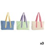 Home ESPRIT Sac-à-main Femme Bleu Blanc Vert (Lot de 3)