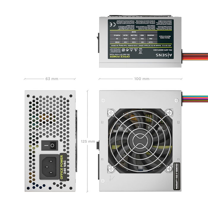 Bloc d’Alimentation Aisens ASPC-500SFX-SEO 500 W