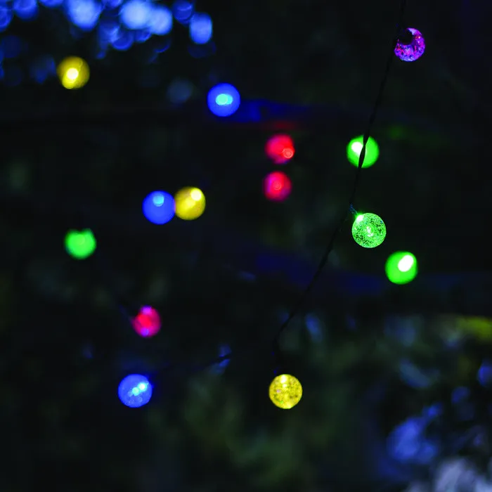 Lumisky - Guirlande lumineuse solaire extérieure Festy Color - 20 globes LED multicolore - 5,8 m - Autonomie 8h - IP44