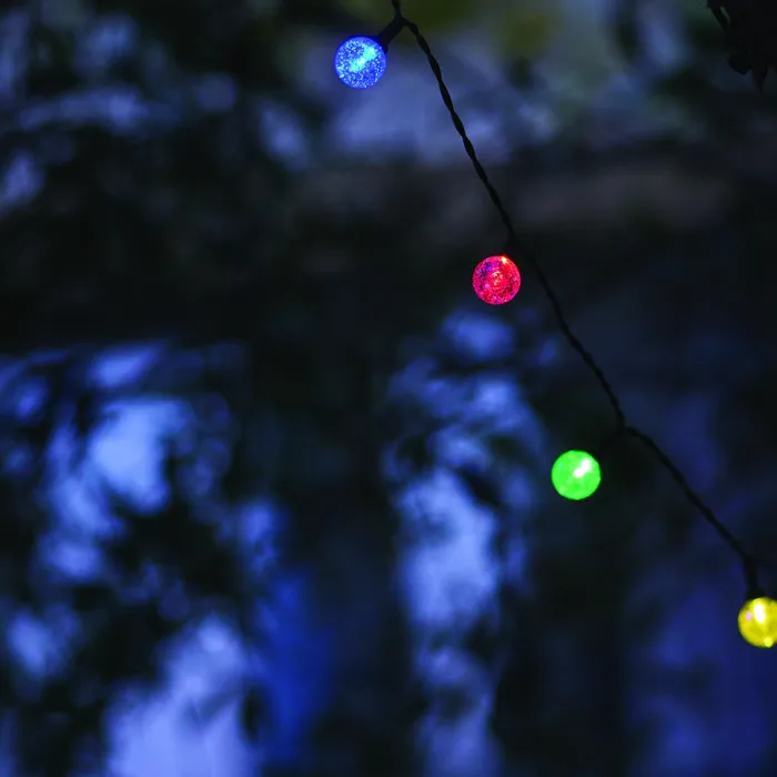 Lumisky - Guirlande lumineuse solaire extérieure Festy Color - 20 globes LED multicolore - 5,8 m - Autonomie 8h - IP44