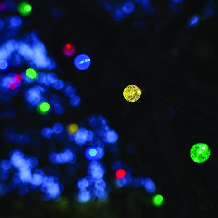 Lumisky - Guirlande lumineuse solaire extérieure Festy Color - 20 globes LED multicolore - 5,8 m - Autonomie 8h - IP44