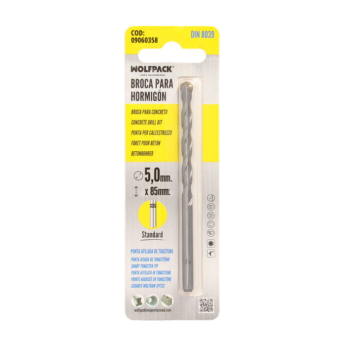 WOLFPACK LINEA PROFESIONAL Mèche Widia Béton 5 mm