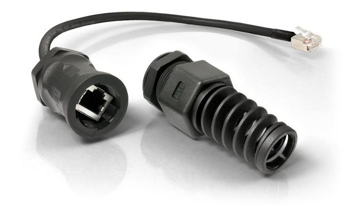 QuWireless QuRJ45 Adaptateur RJ45 Mâle/Femelle Étanche IP68 Gigabit pour Extérieur - Version 160mm QuWireless QuRJ45 Adaptateur RJ45 Mâle/Femelle Étanche IP68 Gigabit pour Extérieur - Version 160mm