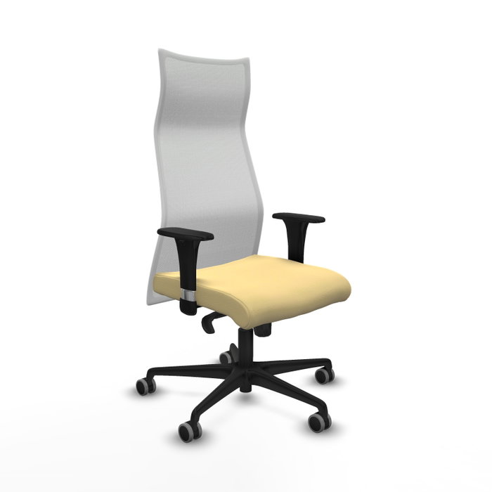 Piqueras y Crespo Chaise de Bureau Albacete XL Crème et Blanc Piqueras y Crespo Chaise de Bureau Albacete XL Crème et Blanc