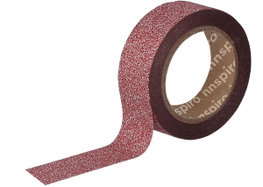 Innspiro Cinta masking tape rouge pailletée 15mm x 6,5m Serie Glitter