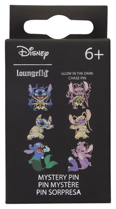 Loungefly Présentoir 12 Pins Émaillés Lilo et Stitch Halloween Costumes Blind Box