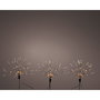Set de piquets LED de jardin Lumineo Feux d’artifice Noël 220 V MicroLED 3 Pièces