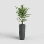 Artevasi Santorini SWS 65 BR Pot de fleurs en plastique gris anthracite Ø33 x H65 cm 43 L intérieur/extérieur