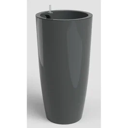 Artevasi Santorini SWS 65 BR Pot de fleurs en plastique gris anthracite Ø33 x H65 cm 43 L intérieur/extérieur