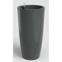 Artevasi Santorini SWS 65 BR Pot de fleurs en plastique gris anthracite Ø33 x H65 cm 43 L intérieur/extérieur