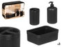 BERILO Set distributeur avec gobelet et plateau à rayures noir