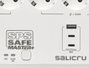 Salicru 680DA000003 | Réglette SPS Safe Master+ 6 avec 5 Prises Schuko, 3 Ports USB (20W), Protection Surtension 600J, Câble 1,4m