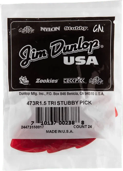 DUNLOP Pack 24 Médiators Nylon Stubby - Medium