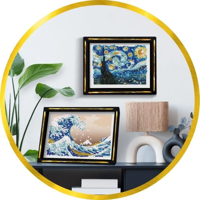 Lansay Kit Loisir Créatif à Sequins, Collection Sequins, Tableau 'La Grande Vague' de Hokusai, Art Diamant, Activité Manuelle, À Partir de 14 Ans Lansay Kit Loisir Créatif à Sequins, Collection Sequins, Tableau 'La Grande Vague' de Hokusai, Art Diamant, Activité Manuelle, À Partir de 14 Ans