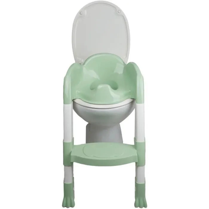 Thermobaby Kiddyloo Réducteur de WC Ajustable en Hauteur - Apprentissage de la Propreté - Fabriqué en France - Vert Céladon