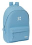 Safta MUNICH BASICOS Sac à dos double pour ordinateur portable 15,6 pouces avec port USB, couleur bleue, dimensions 31x44x18 cm