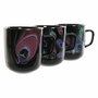 Tasse mug DKD Home Decor Porcelaine Noir Rose (11.5 x 8.5 x 10 cm) (3 pcs) (380 ml)