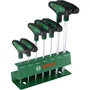 Bosch - Jeu de 7 Tournevis Hexagonaux (Allen) à Poignée en T, 2 à 10 mm, pour Montage et Entretien, avec Support