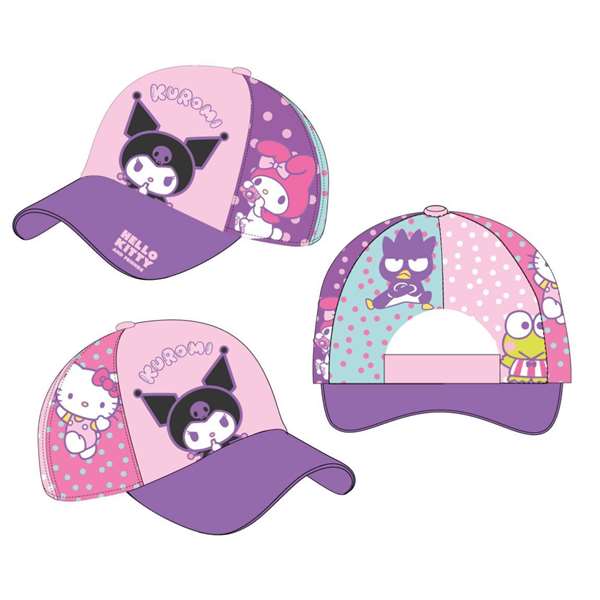 Cerdá Casquette à visière courbée Hello Kitty Kuromi Taille 53 cm - Violet