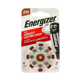Energizer Piles Pour Aide Auditive AC312 Lot de 8