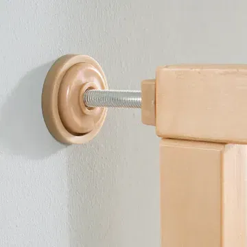 ROBA Barrière de Sécurité Bébé Pour Porte et Escalier, Largeur Réglable 62-105 cm, Bois Naturel - Idéale Sécurité Enfant