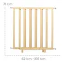 ROBA Barrière de Sécurité Bébé Pour Porte et Escalier, Largeur Réglable 62-105 cm, Bois Naturel - Idéale Sécurité Enfant