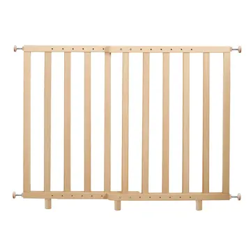 ROBA Barrière de Sécurité Bébé Pour Porte et Escalier, Largeur Réglable 62-105 cm, Bois Naturel - Idéale Sécurité Enfant