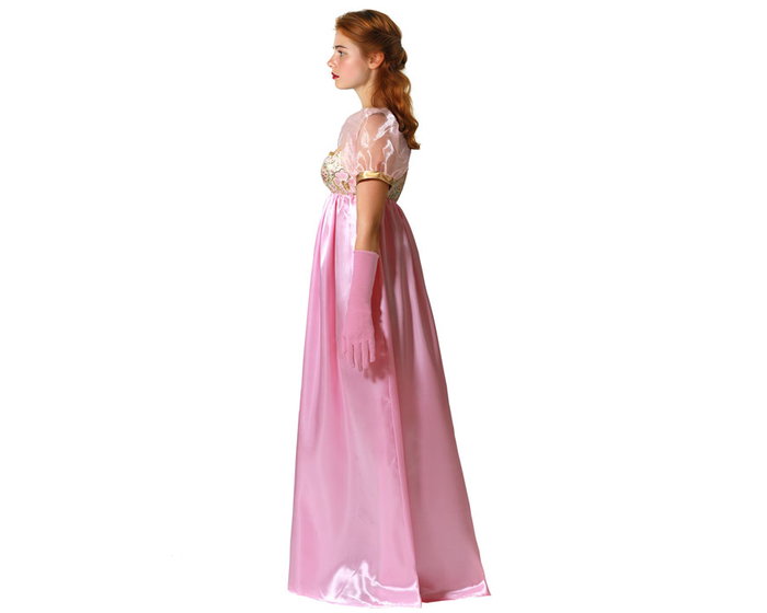 Disfraz Dama Inglesa - Costume Femme Adulte Taille M-L - Robe Rose - Année 2025