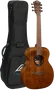 LAG Guitare Électroacoustique Folk Travel A/E Blue Wave 1, Table Cèdre Massif, Naturelle et Marron