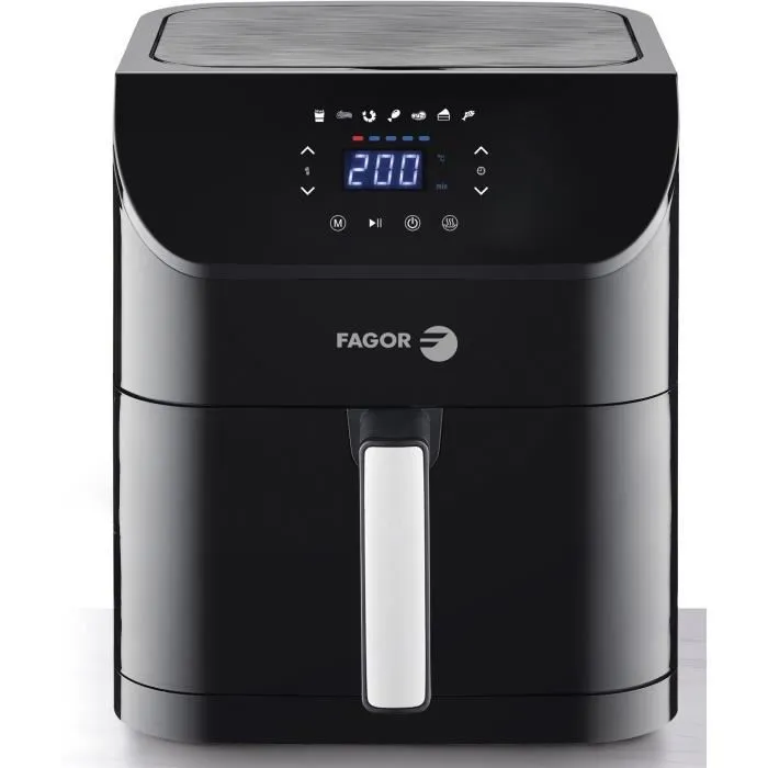 Fagor FGAF8L Friteuse sans huile Airfryer - 8 Litres - 1800W - 7 Programmes de cuisson - Écran tactile, Cuve antiadhésive - Cuisson saine