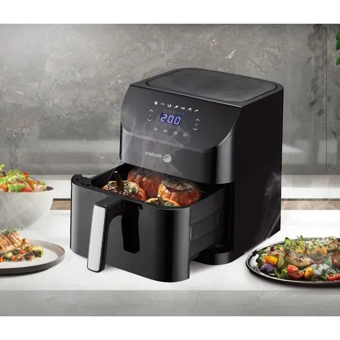 Fagor FGAF8L Friteuse sans huile Airfryer - 8 Litres - 1800W - 7 Programmes de cuisson - Écran tactile, Cuve antiadhésive - Cuisson saine