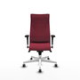 Piqueras Y Crespo Albacete Fauteuil de Bureau Granat avec Mécanisme Synchrone et Base Blanche