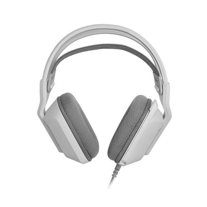 Mars Gaming MHStrikeW Casque Gaming FRGB Blanc, Audio Stéréo Jack 3.5mm, Micro Pliable, Multiplateforme