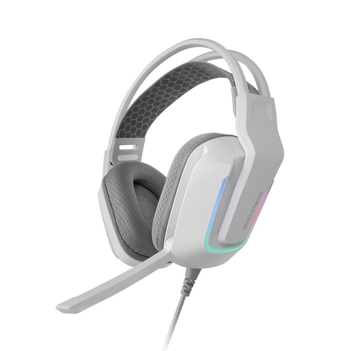 Casques avec Micro Gaming Mars Gaming MH-Strike Blanc