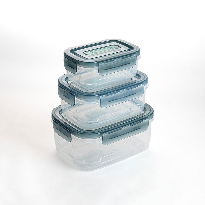 Quid Set 3 Récipients Hermétiques Plastique Minimal Vert 1800 mL-1000 mL-500 mL Quid Set 3 Récipients Hermétiques Plastique Minimal Vert 1800 mL-1000 mL-500 mL