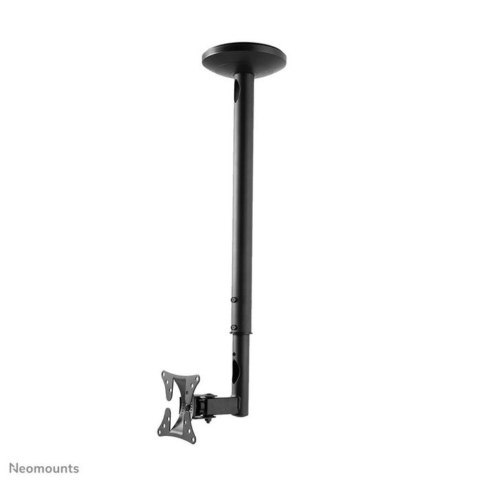 Neomounts FPMA-C050BLACK Support Plafond Inclinable et Pivotant pour Écran Plat jusqu'à 30" (76 cm) - Compatible VESA 75x75-100x100 mm - Capacité 20 kg