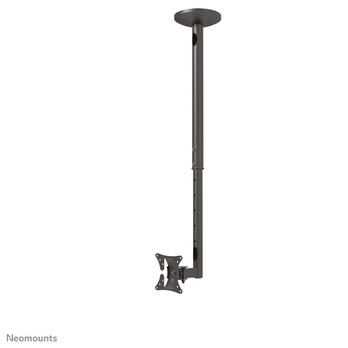 Neomounts FPMA-C050BLACK Support Plafond Inclinable et Pivotant pour Écran Plat jusqu'à 30" (76 cm) - Compatible VESA 75x75-100x100 mm - Capacité 20 kg