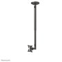 Neomounts FPMA-C050BLACK Support Plafond Inclinable et Pivotant pour Écran Plat jusqu'à 30" (76 cm) - Compatible VESA 75x75-100x100 mm - Capacité 20 kg