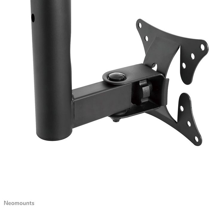 Neomounts FPMA-C050BLACK Support Plafond Inclinable et Pivotant pour Écran Plat jusqu'à 30" (76 cm) - Compatible VESA 75x75-100x100 mm - Capacité 20 kg