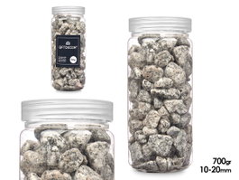 GIFTDECOR Pot de pierres décoratives granit 10-20 mm 700g Gris