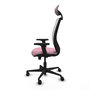 PIQUERAS Y CRESPO Chaise Zulema Synchro Rose et Blanc